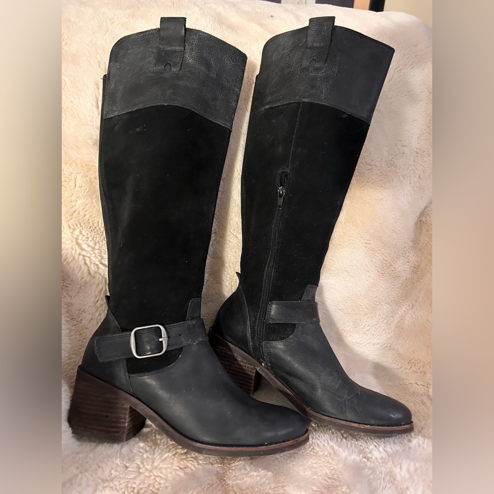 Women’s leather and sued, Lucky brand boots